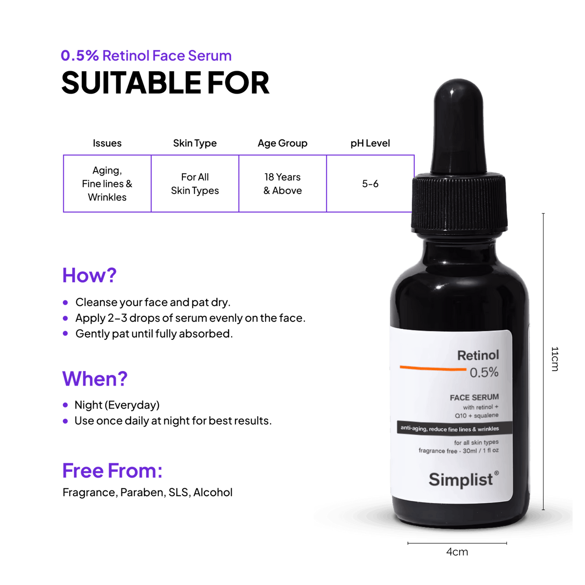 0.5% Retinol Serum - Simplist