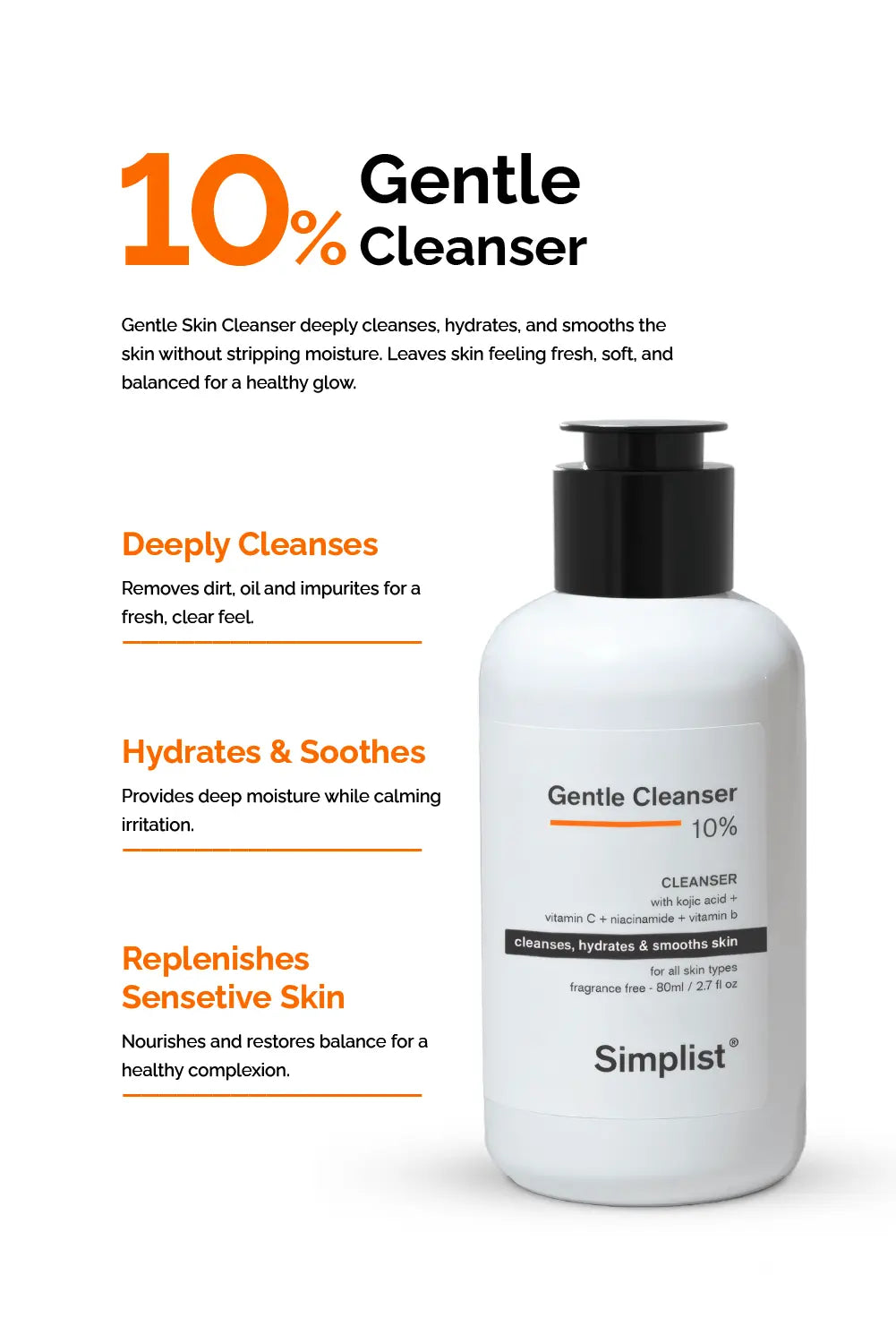 10% Gentle Skin Foaming Cleanser Simplist