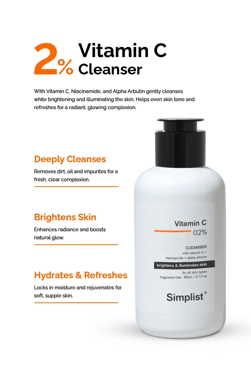 Vitamin C 2% Gel Foaming Cleanser Simplist
