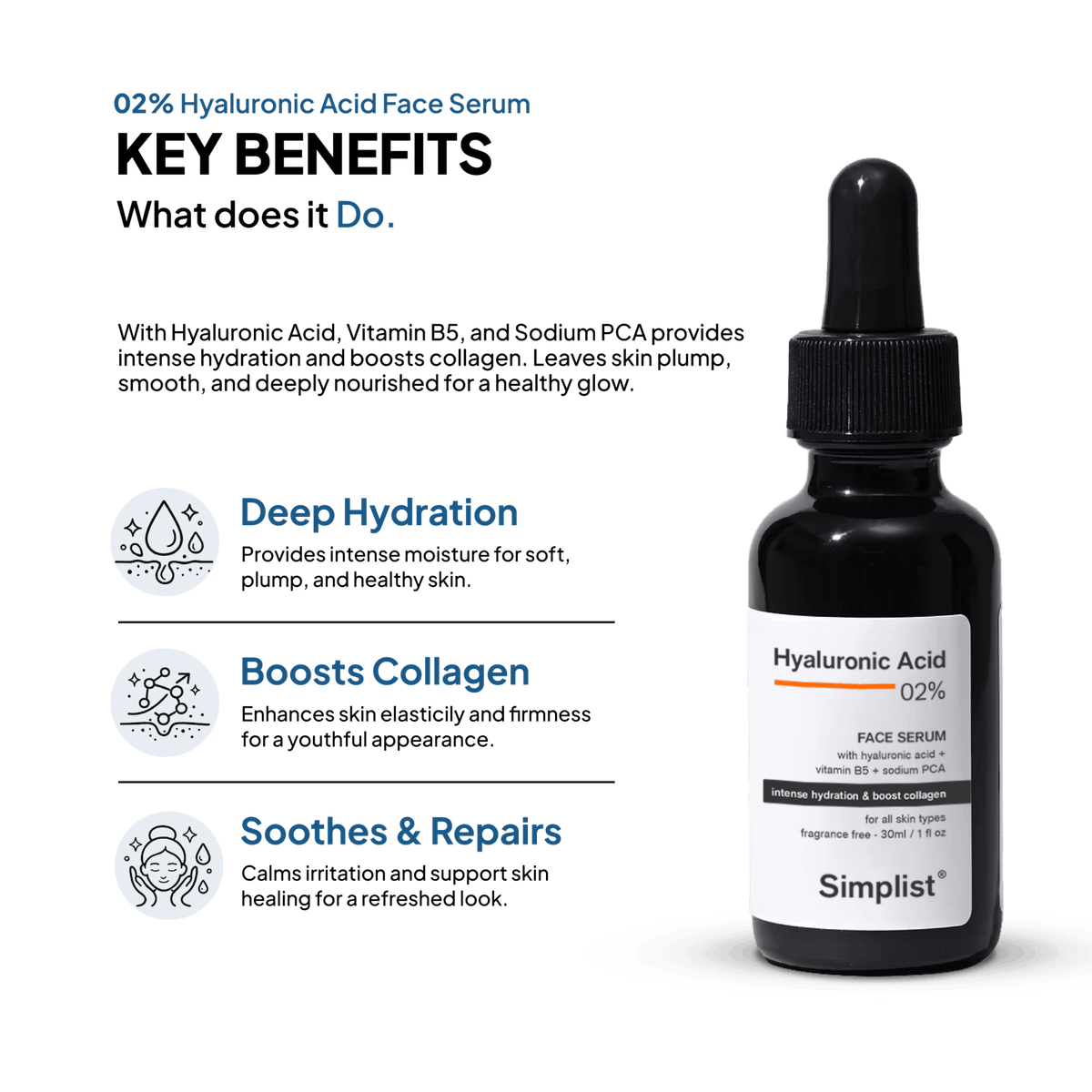 2% Hyaluronic Acid Serum - Simplist