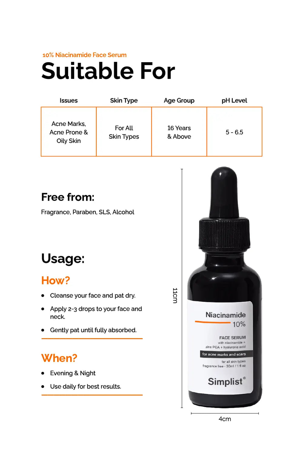 Niacinamide Face 10% Serum Simplist
