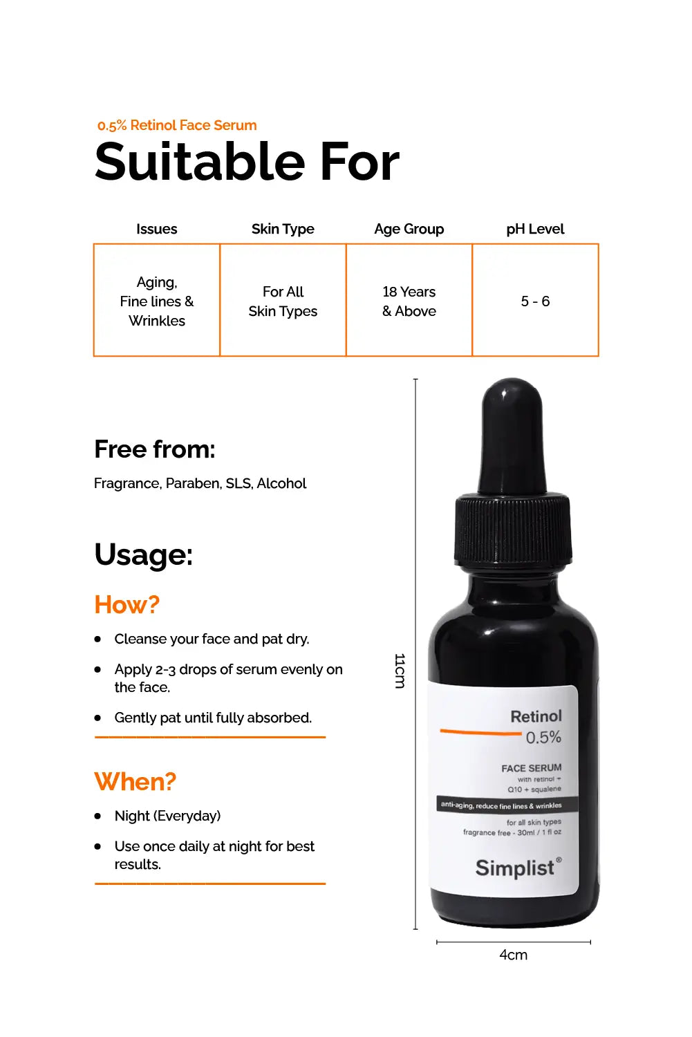 Retinol 0.5% Face Serum Simplist