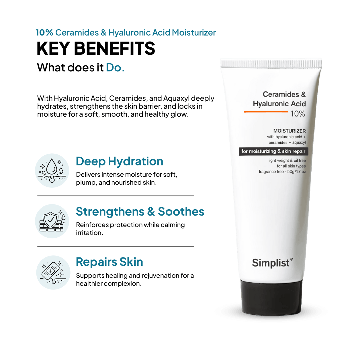 Ceramides & Hyaluronic Acid Moisturizer - Combo