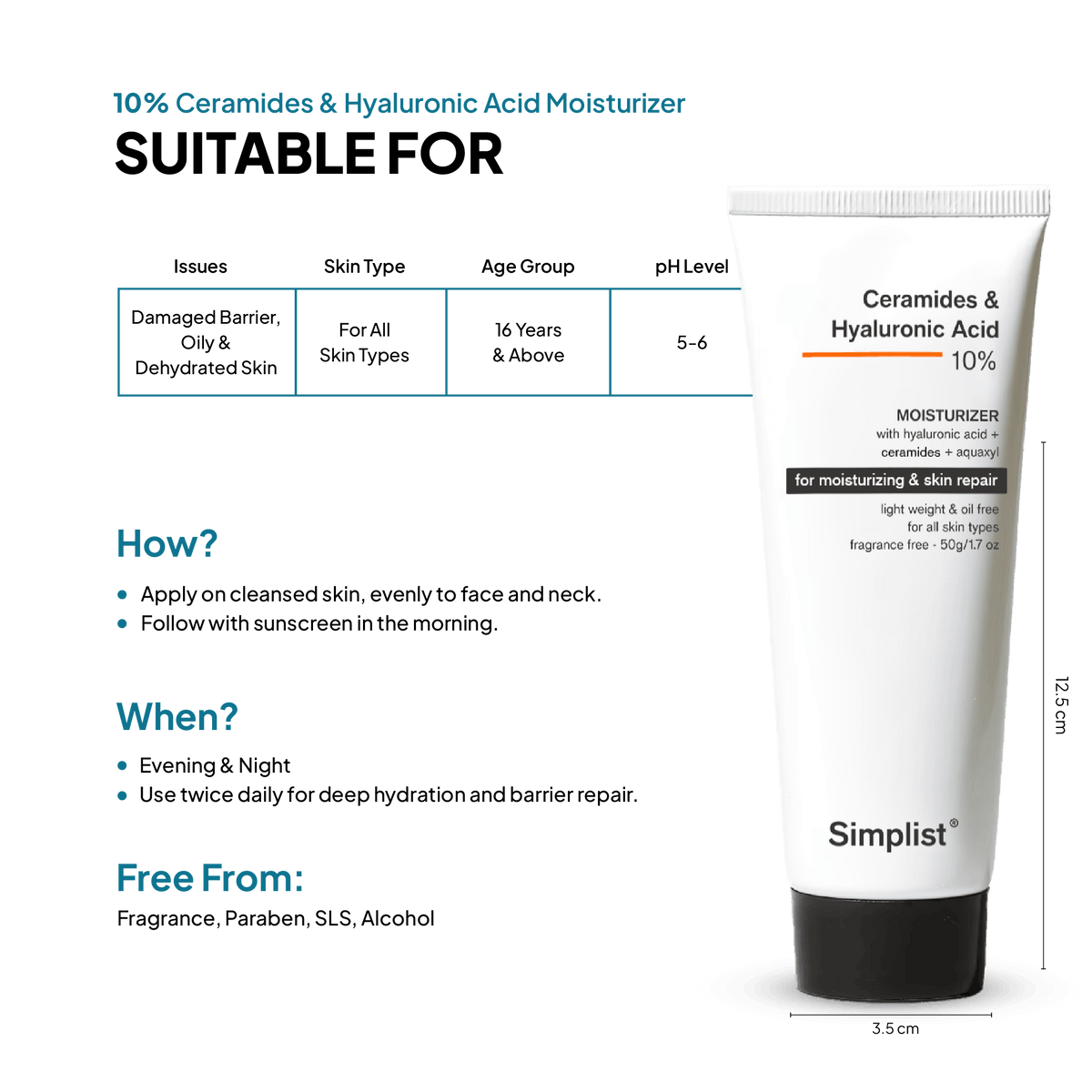 Ceramides & Hyaluronic Acid Moisturizer - Combo