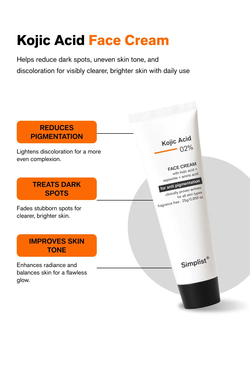 Kojic Acid 2% Face Cream Simplist