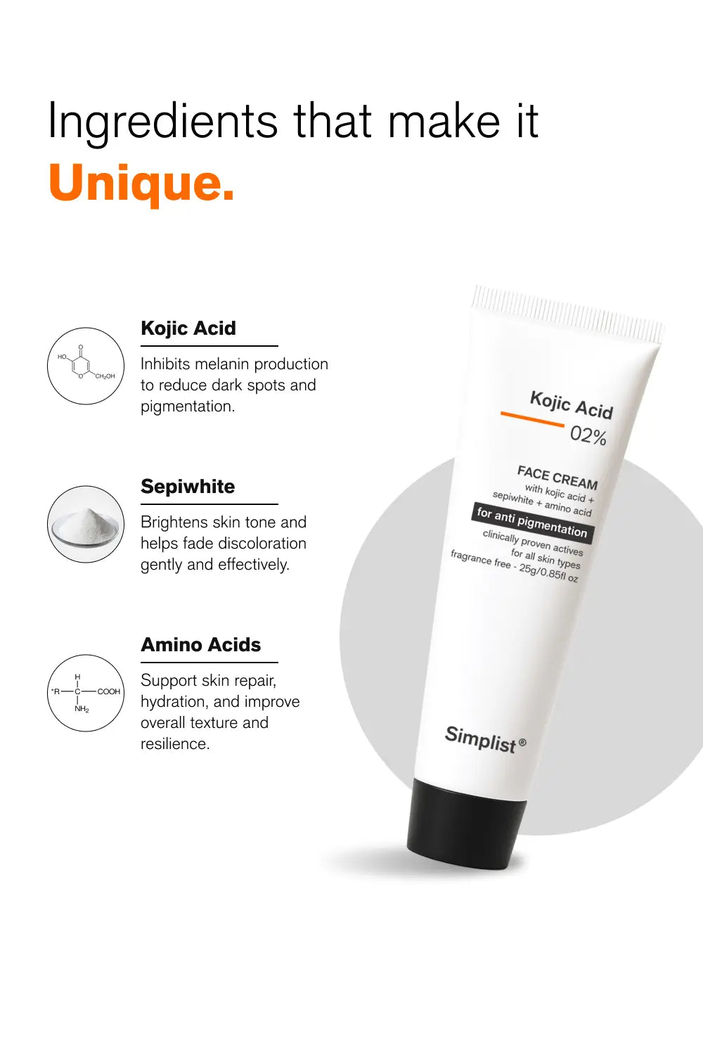 Kojic Acid 2% Face Cream Simplist