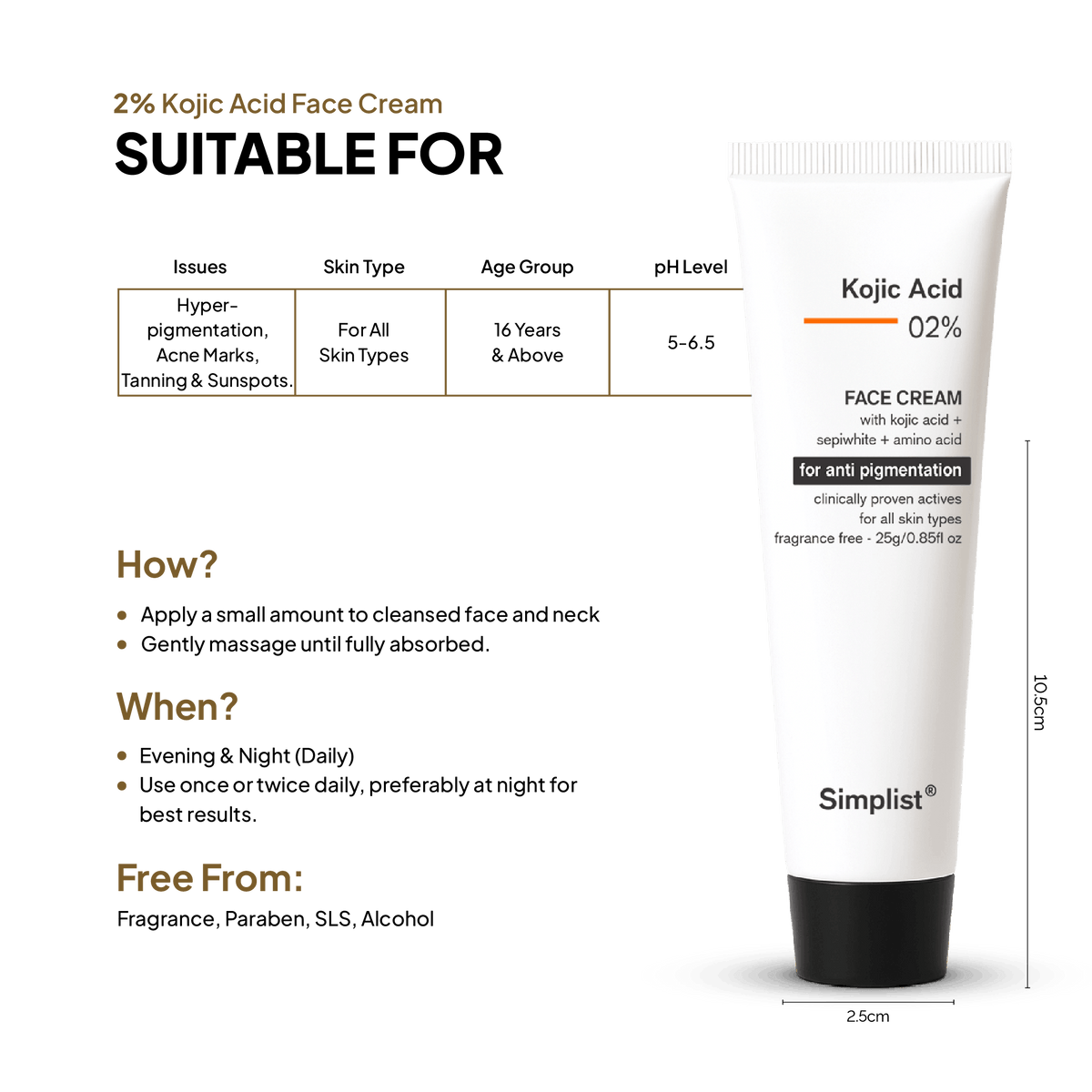 Kojic Acid 2% Face Cream
