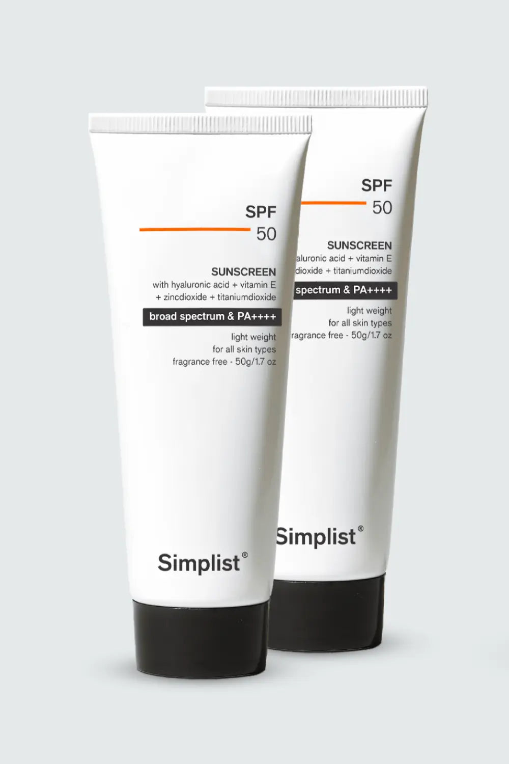 SPF 50 Sunscreen (Lightweight & No White Cast) - Combo Simplist