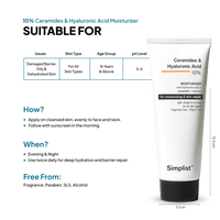 Ceramides & Hyaluronic Acid Moisturizer - Simplist