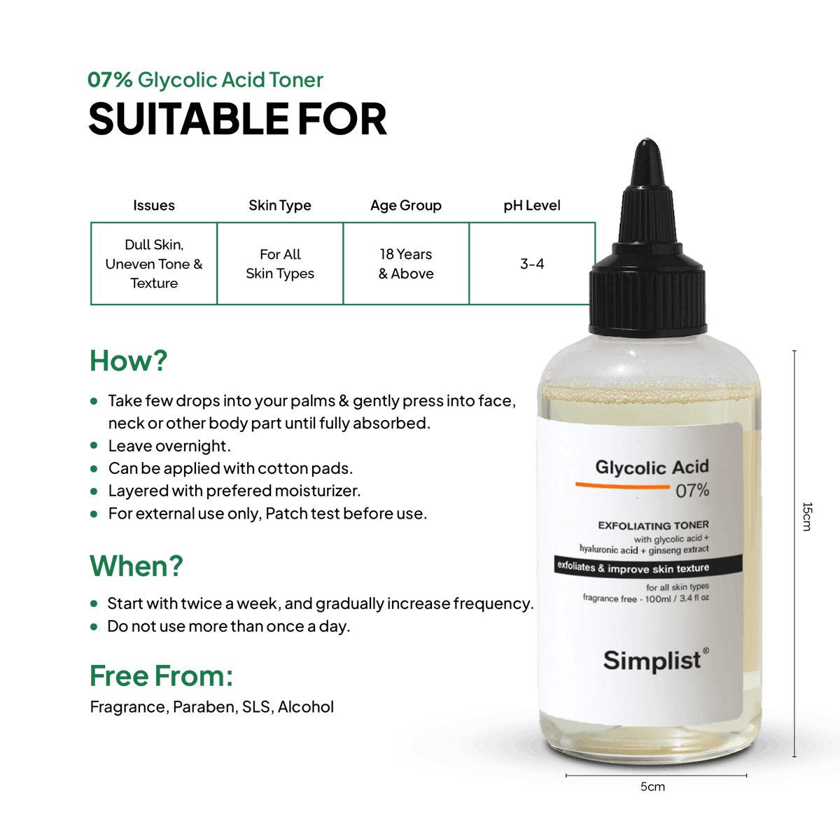 Glycolic Acid 7% Toner - Combo - Simplist