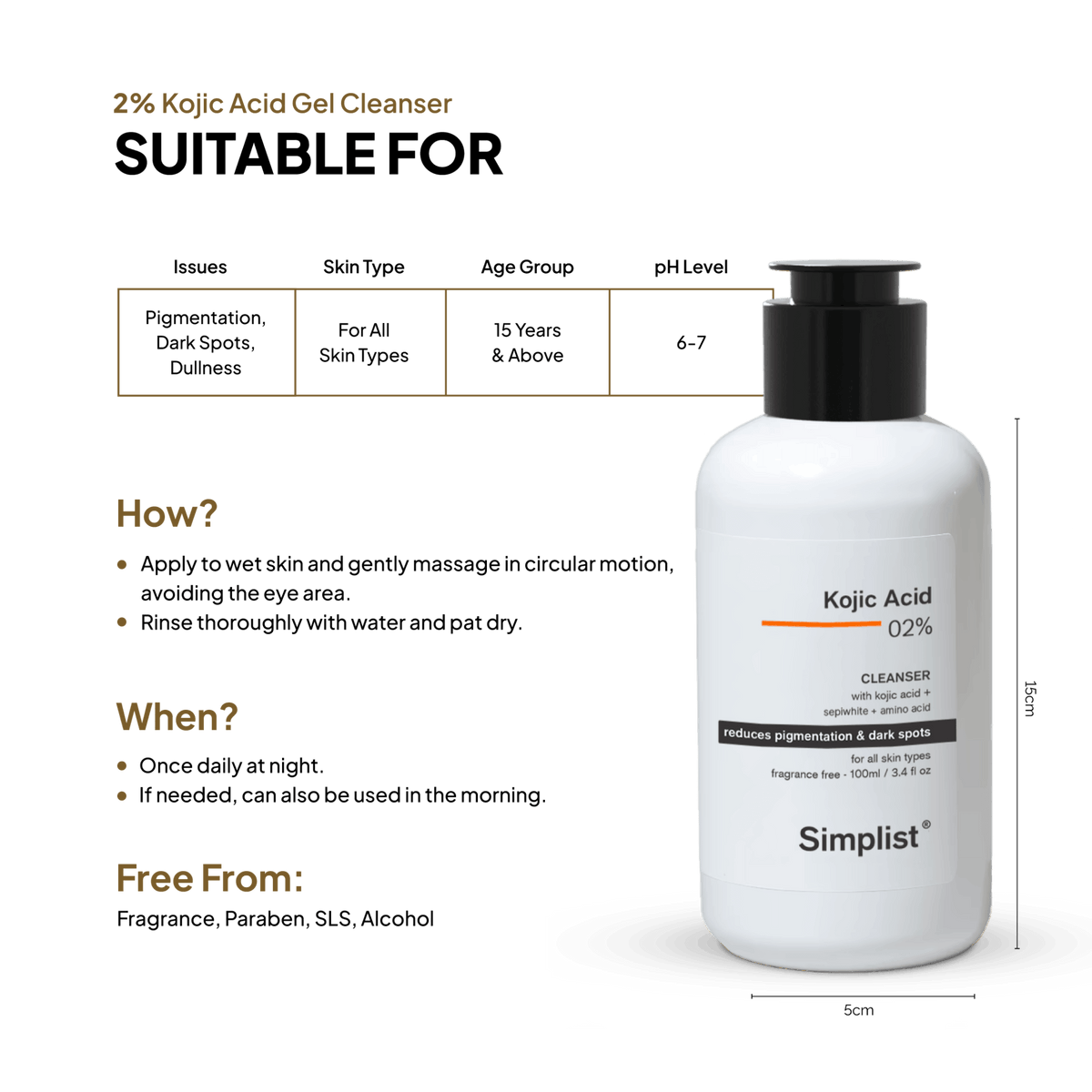 Kojic Acid 2% Gel Cleanser - Simplist