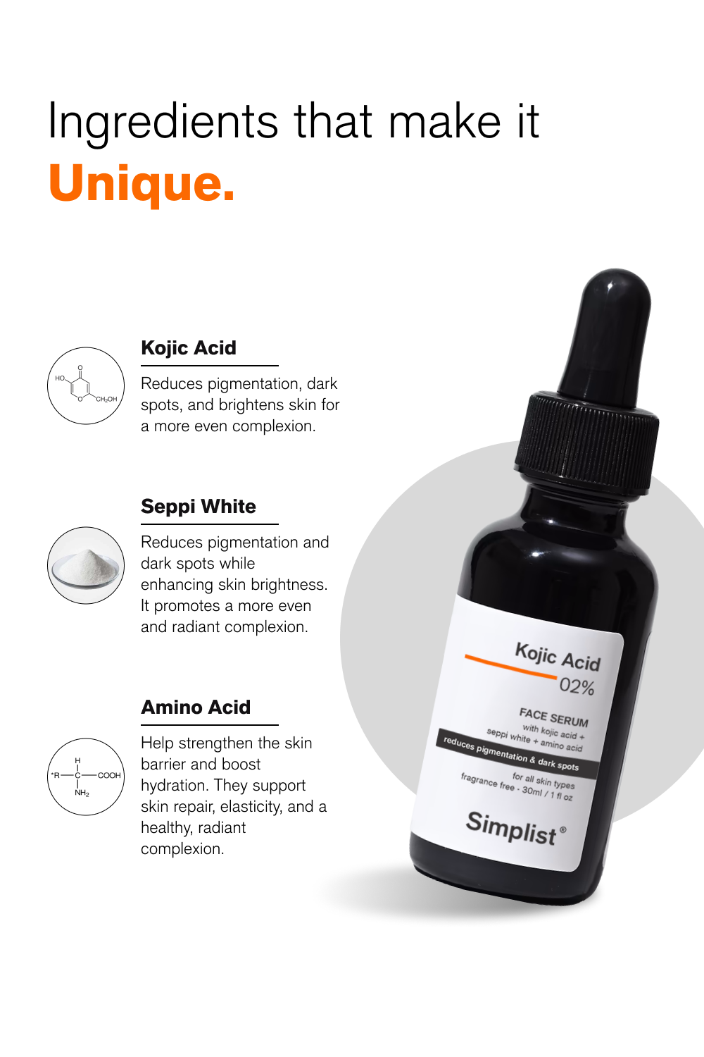 Kojic Acid 2% Serum | Anti Pigmentation Serum – Simplist