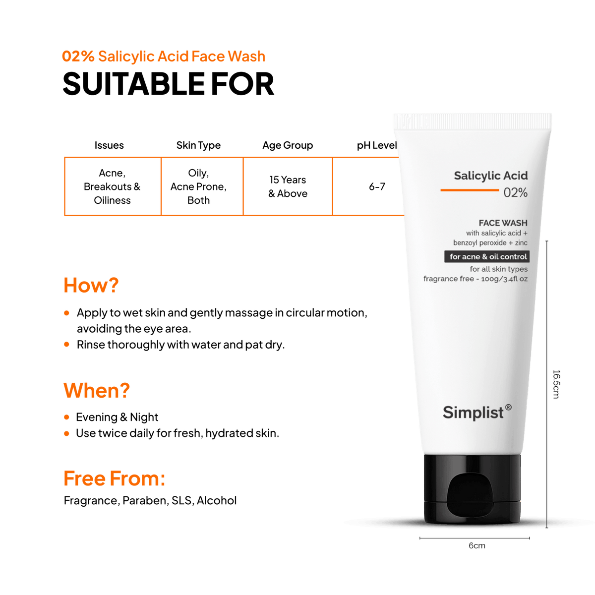 Salicylic Acid 2% Face Wash - Simplist