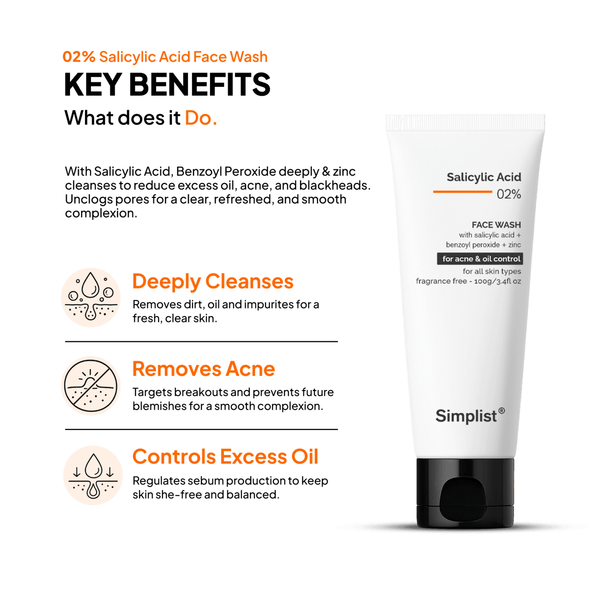 Salicylic Acid 2% Face Wash - Simplist