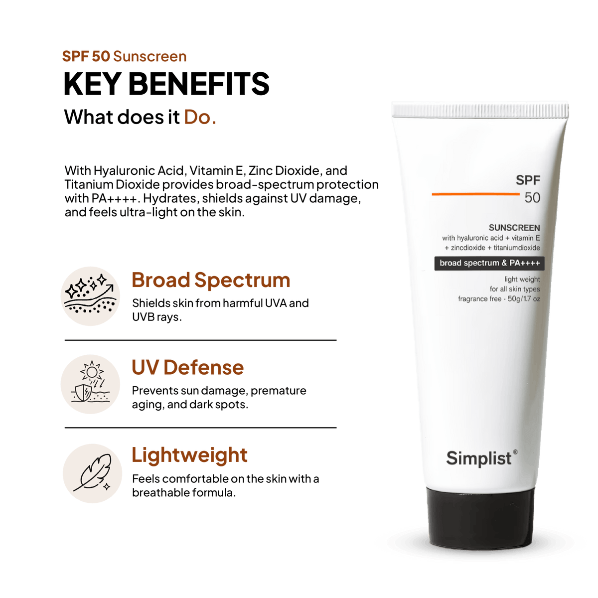 SPF 50 Sunscreen - Combo - Simplist
