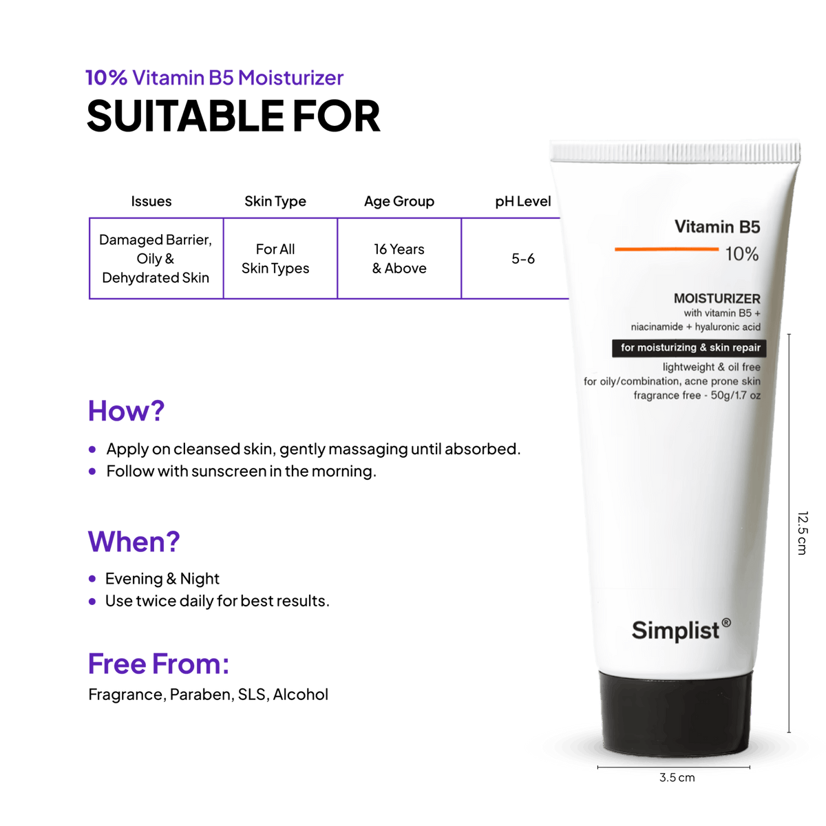 Vitamin B5 10% Moisturizer - Simplist