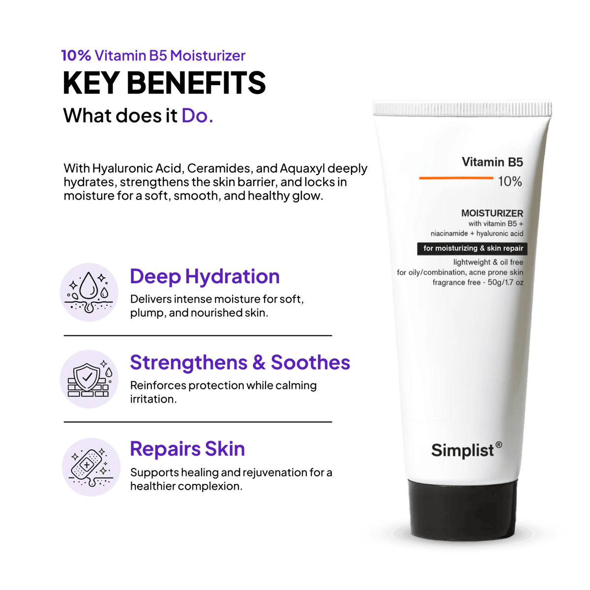 Vitamin B5 10% Moisturizer - Simplist