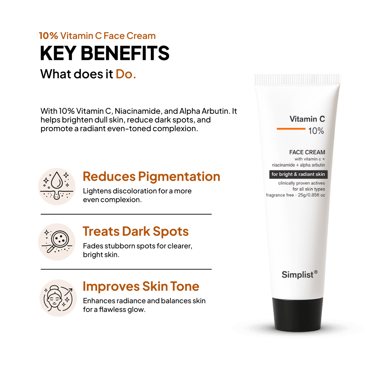 Vitamin C 10% Face Cream - Simplist